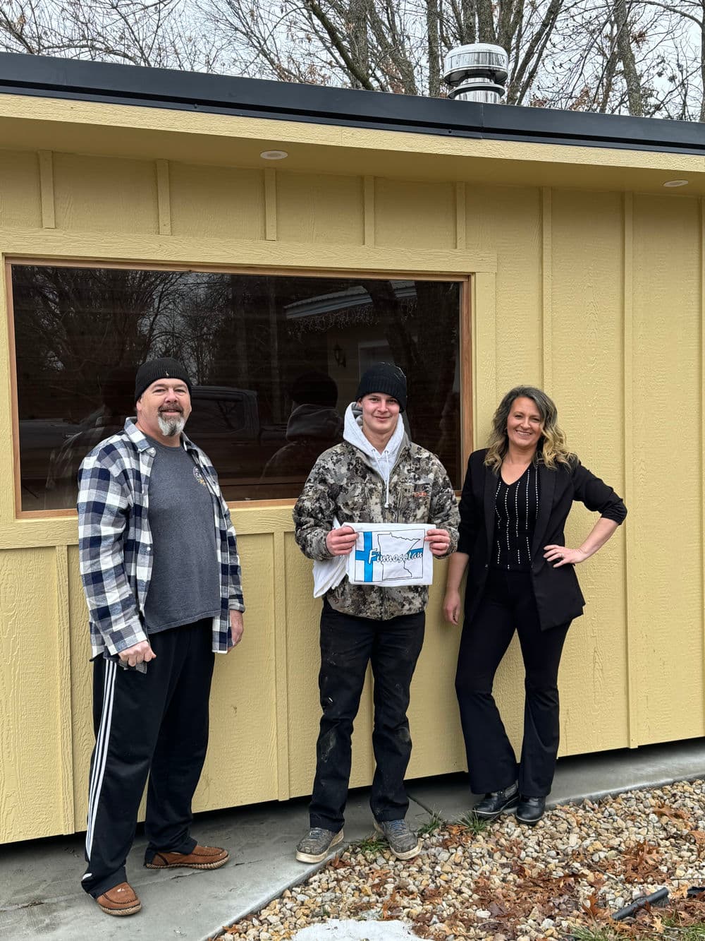 Custom Outdoor Wood-Fired Sauna Delivered to Clear Lake image