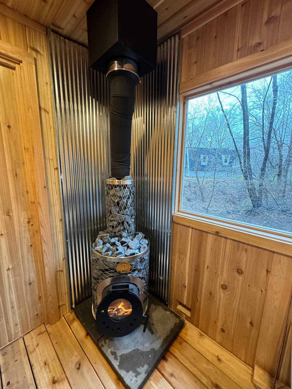 Gallery photos for Outdoor Tuli Model with Custom Iki Wood-Fired Heater Integration: Image #1