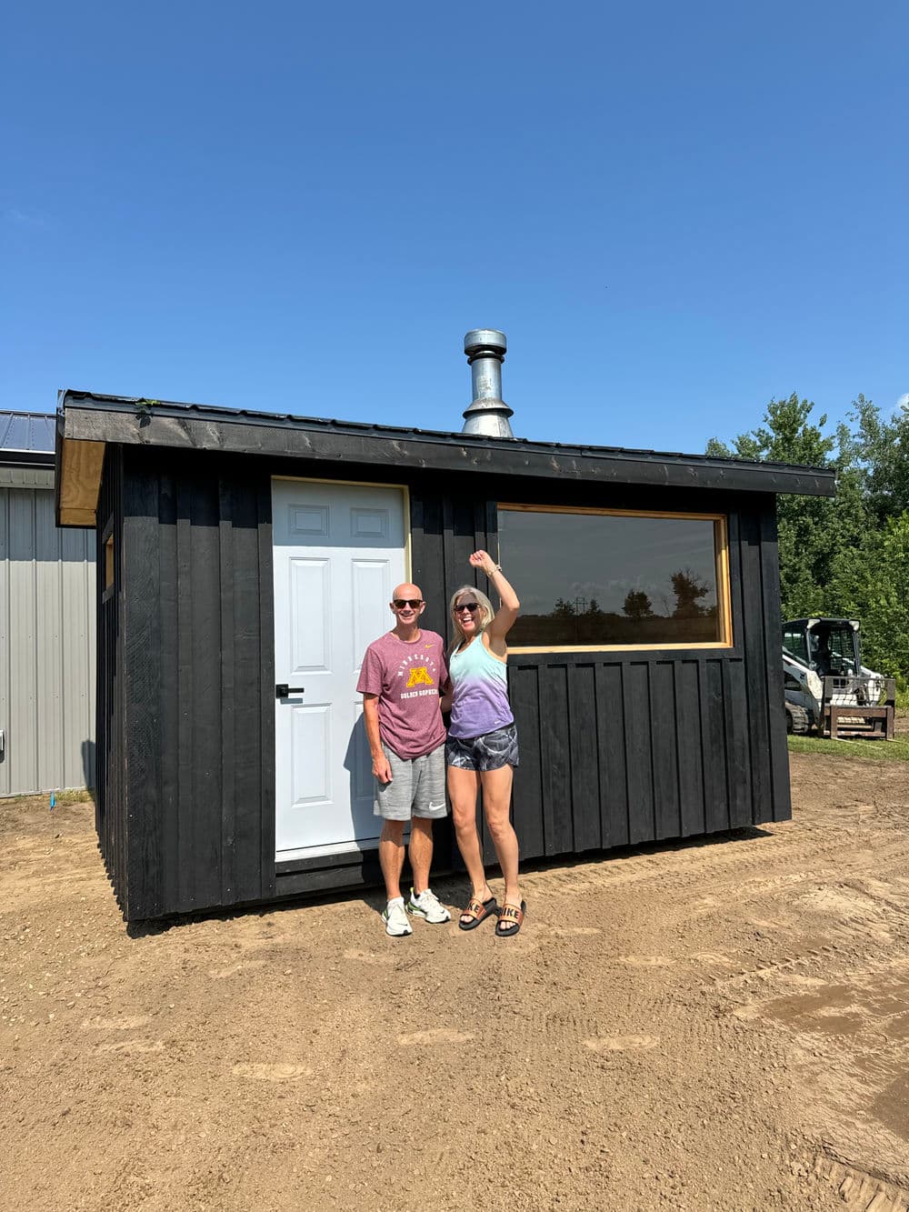 Custom Northern Steam Sauna Featuring Shou Sugi Ban Cladding in Becker image