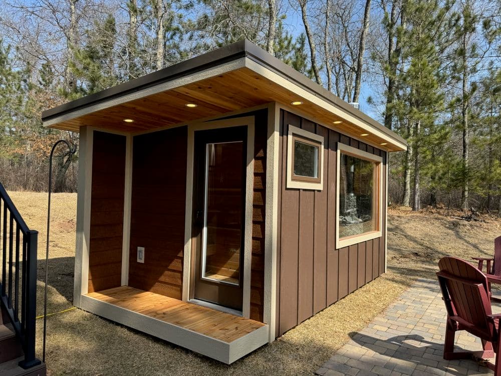 Custom Lakeside Sauna Build on Lower Eau Claire Lake in Gordon WI image
