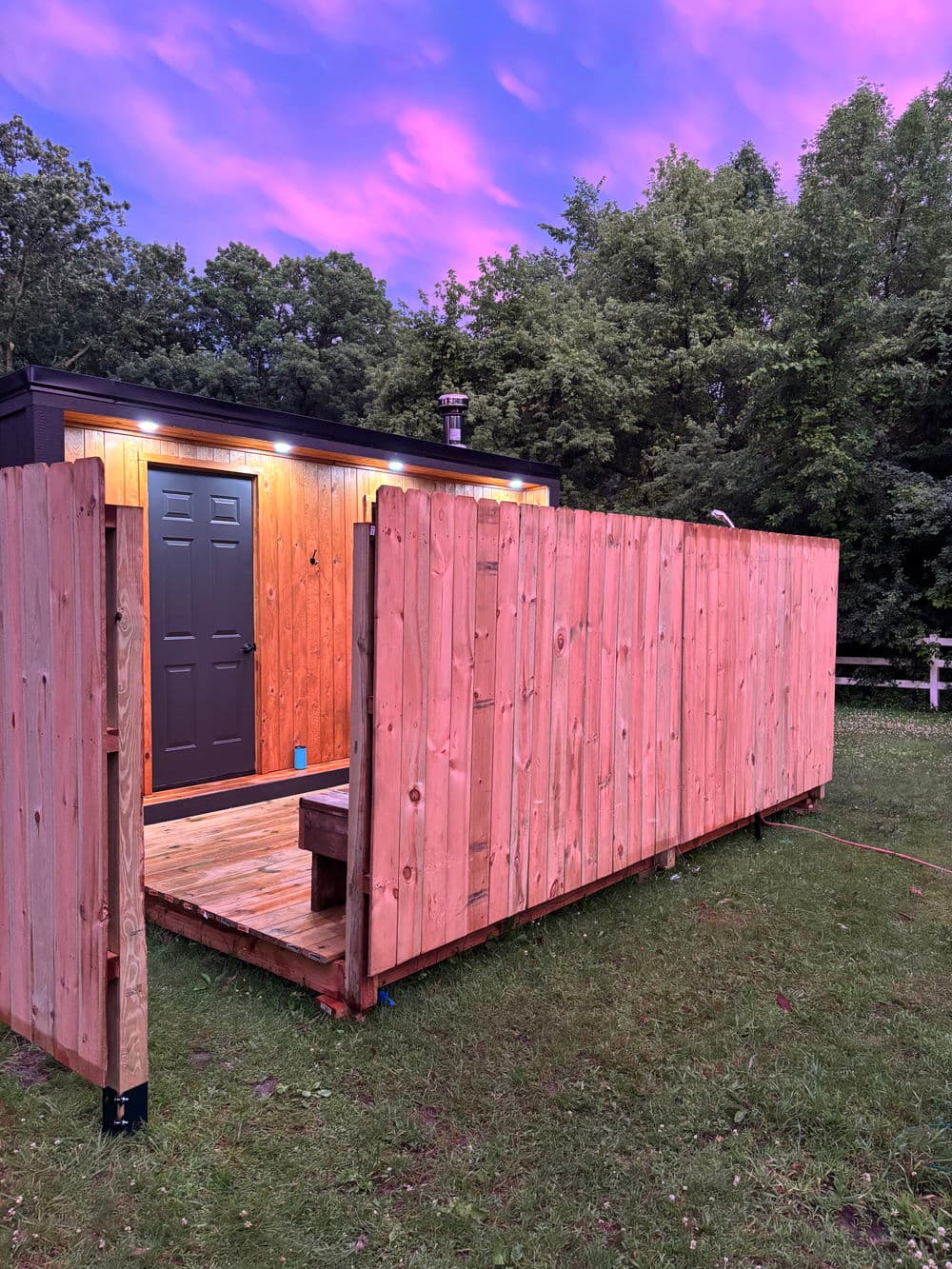 Custom 8x16 Wood-Fired Backyard Sauna Build in Monticello image