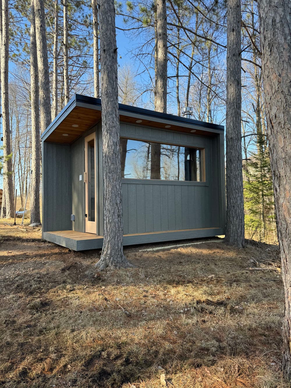 Northern Steam Tuli Sauna Installed on Island Lake Near Sturgeon Lake image
